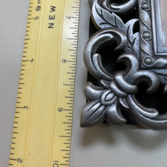 Vintage Ornate Silver-Tone Metal Picture Frame With Intricate Scroll Design - Picture 10 of 13